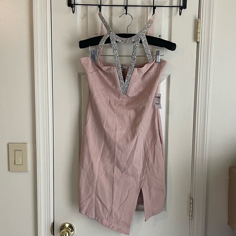 Charlotte Russe Pink Dress with Silver Straps